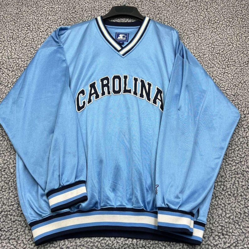 Kurtka wiatrówka Vintage North Carolina Tar Heels męska XL Starter Pullover zdjęcie 1