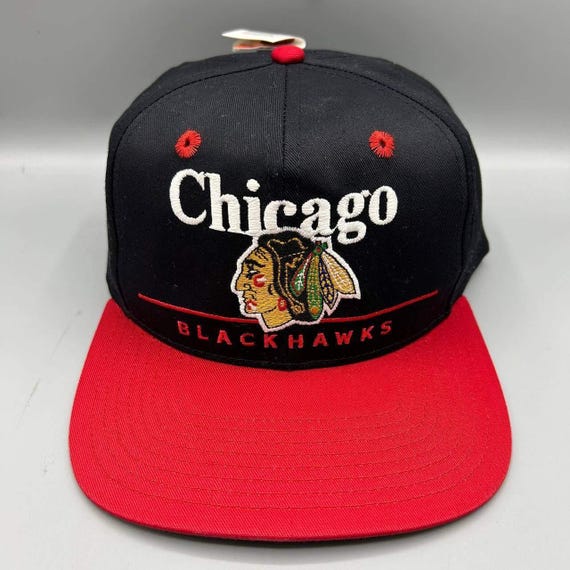 Vintage Chicago Blackhawks Hat Men Twins Enterprise NHL Snap Back Cap New
