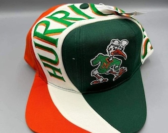 Gorra vintage de los Miami Hurricanes para hombre, gorra Twins Enterprise con cierre a presión, nueva