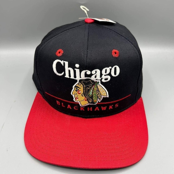Vintage Chicago Blackhawks Hat Men Twins Enterprise NHL Snap Back Cap New