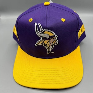 Vintage Minnesota Vikings Hat Men Purple Yellow NFL Eastport Snap Back Cap New