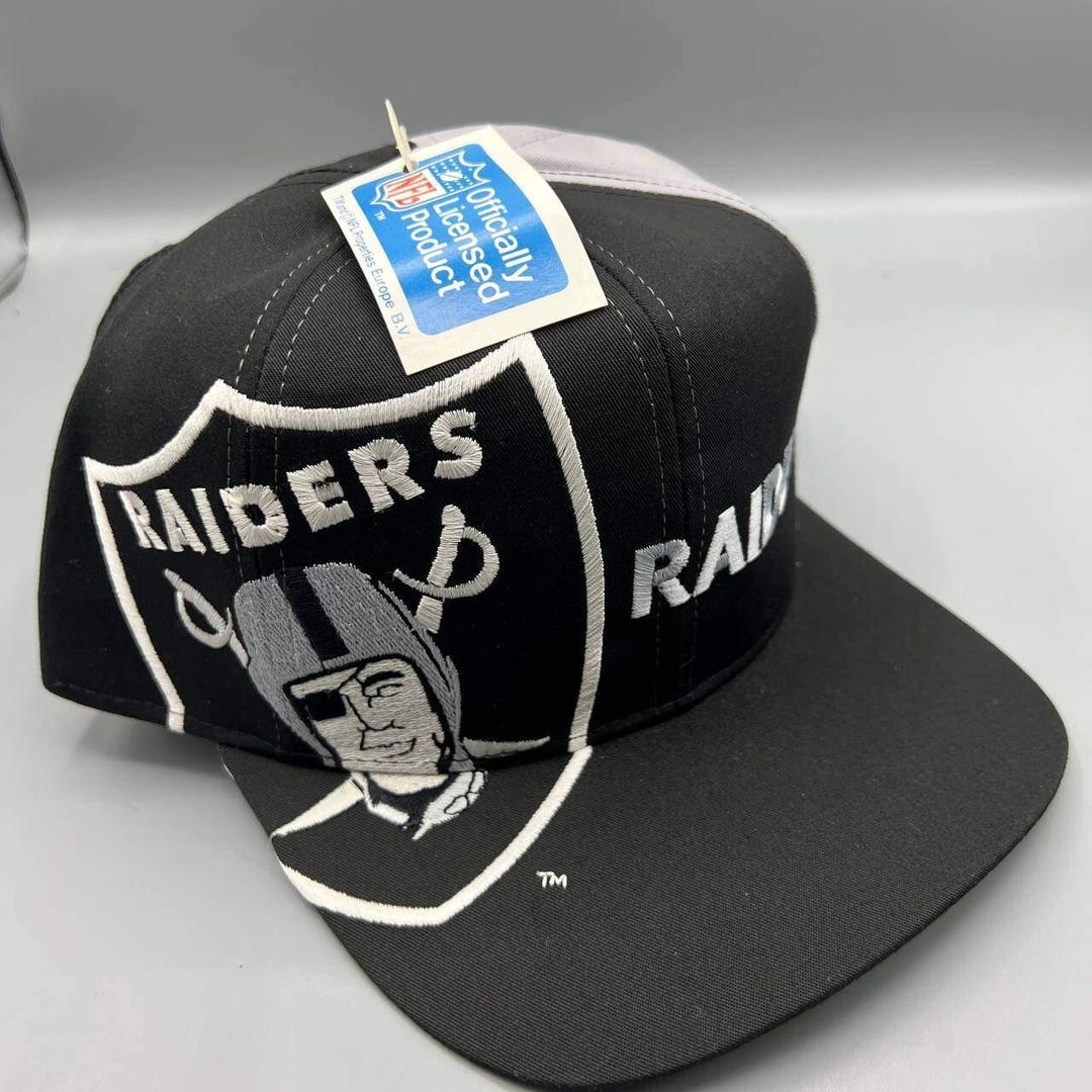 Vintage Las Vegas Raiders Hat Men Black Twins Enterprise NFL Snap