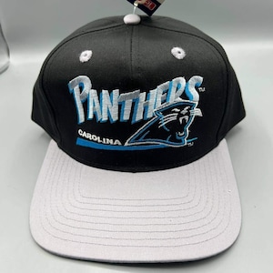 Vintage Carolina Panthers Hat Men Black Gray NFL Eastport Snap Back Cap New