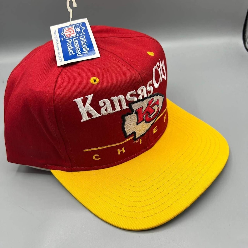 Vintage Kansas City Chiefs Hat Men Red Twins Enterprise NFL Snap Back Cap New image 4