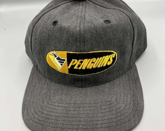 Vintage Pittsburgh Penguins Hat Men Twins Enterprise NHL Strap Back Cap New