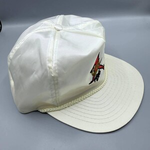 Vintage Air Jordan Flight Hat Men White Nike Jumpman Otto Strap Back Cap image 4