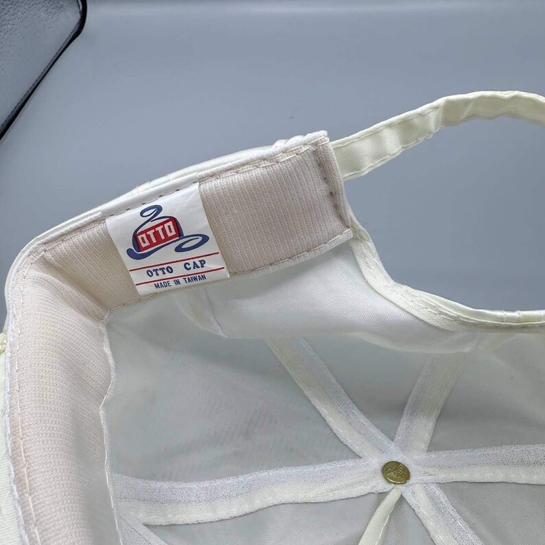 Vintage Air Jordan Flight Hat Men White Nike Jumpman Otto Strap Back Cap image 2