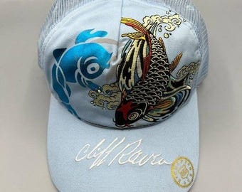 Vintage 00s Ed Hardy Hat Christian Audigier Tiger 2000 Y2k