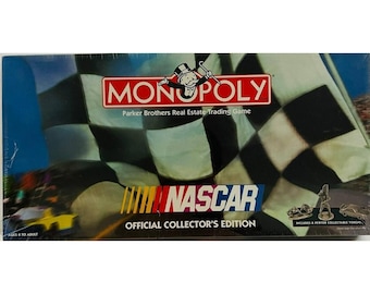Juego de mesa Monopoly vintage de Nascar, edición oficial de coleccionista de 1997, nuevo y sellado.