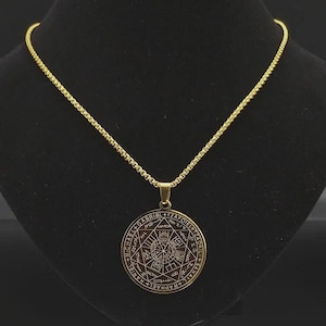 Hebrew Archangels Pendant Necklace - Spiritual Amulet Jewelry