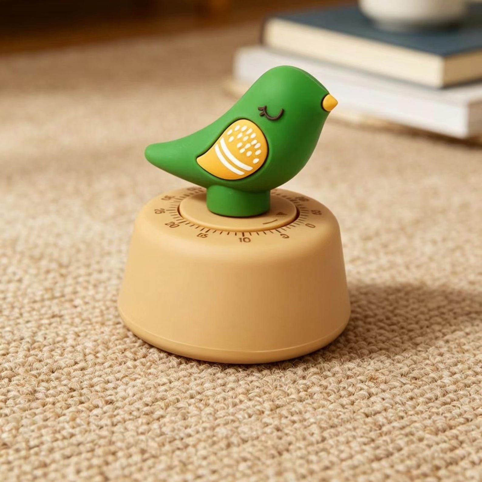 Cute Bird Kitchen Timer, Animal Desk Timer, Manual Countdown Timer, Kawaii Kitchen Decor, Study Timer, Gift for Kids, Office Desk Accessory - A