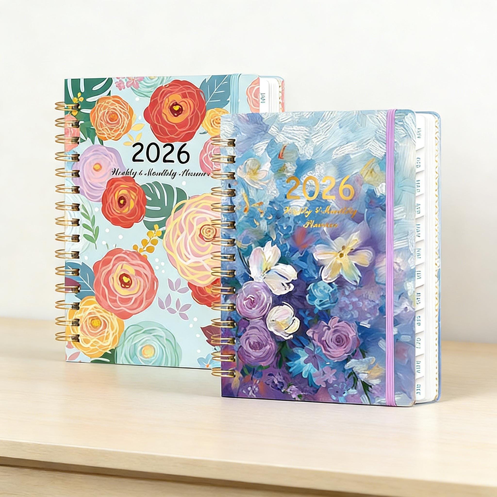 2026 Weekly & Monthly Planner – Spiral Bound Daily Schedule Book – A5 ...