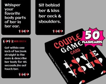 Romantic Couple Game Cards – Fun Date Night Conversation & Challenge Card Set, Double-Sided Love Game for Partners