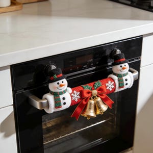 Christmas Cozy Handle Covers – Festive Fridge, Oven & Microwave Door Decor, Cute Holiday Kitchen Wraps, Winter Home Gift