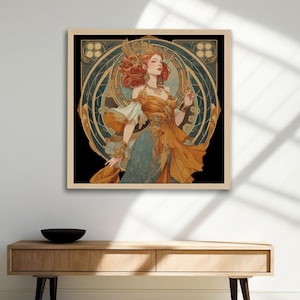 Aphrodite Art Deco Portrait: Greek Goddess Venus Print (Digital Download