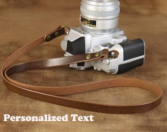 Vollnarbenleder-Kameragurt: Hals oder Crossbody