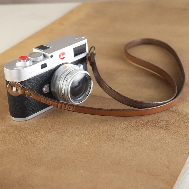 Thin Camera Strap for Small Camera Neck or Crossbody Retro Brown ...