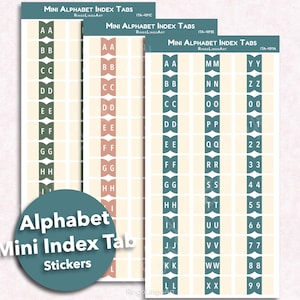 Mini Alphabet Index Tab Stickers (ITA-491)