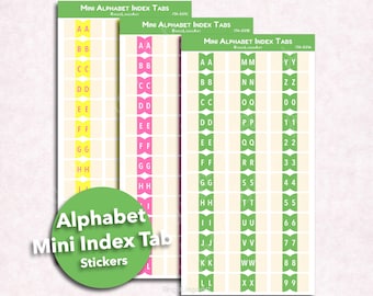 Mini Alphabet Index Tab Stickers (ITA-531)