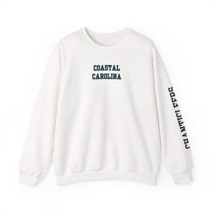 Coastal Carolina Chanticleer Logo Crewneck Sweatshirt | Beach College Spirit