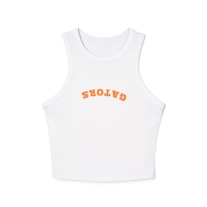 Micro Ribbed Tank Top: Fitted High Neck Crop - Summer Activewear