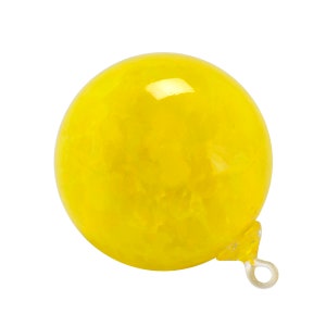 Hand Blown Glass Ornament Yellow Suncatcher Witches Ball Jones Handmade in Seattle image 2