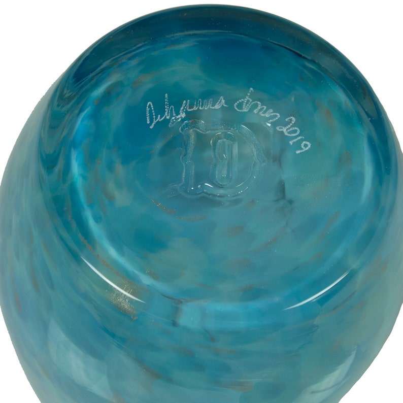 Votive Candle Holder Hand Blown Art Glass in Teal Etsy Canada