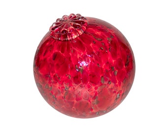 Pond Floats. Red Blown Glass.  Available in 3 Inches, 4 inches, 5 inches & 6 inches in diameter.  Made in Seattle. Artist Dehanna Jones.