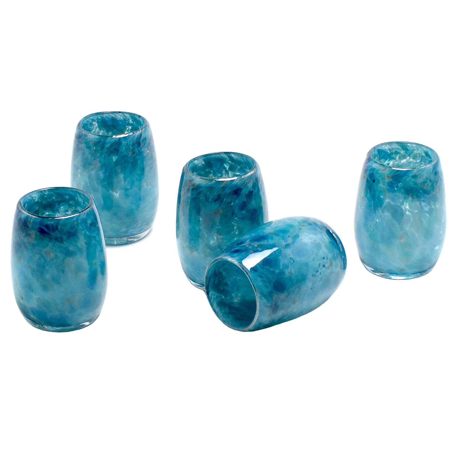 Votive Candle Holder Hand Blown Art Glass in Teal Etsy Canada