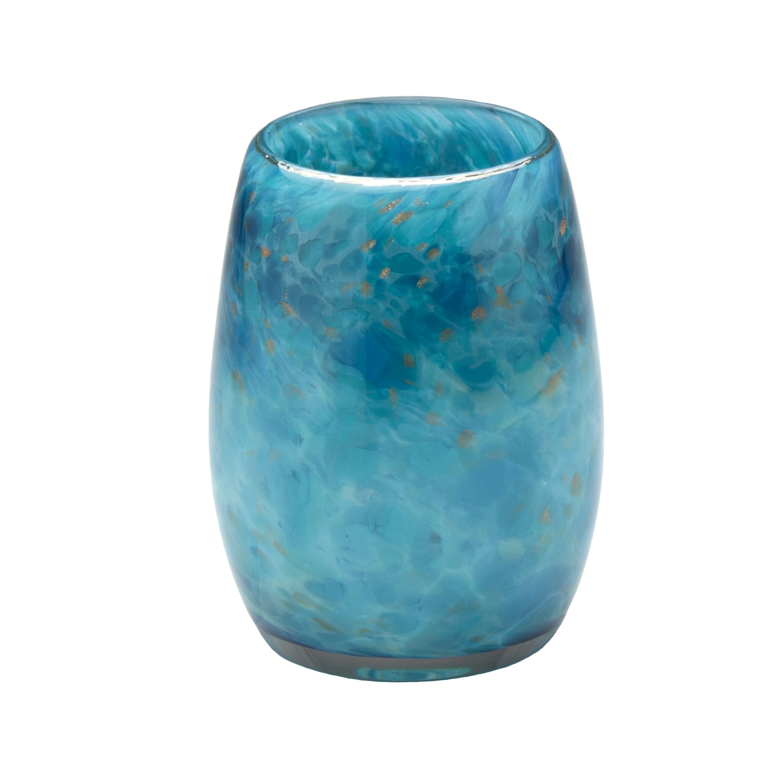 Votive Candle Holder Hand Blown Art Glass in Teal Etsy Canada