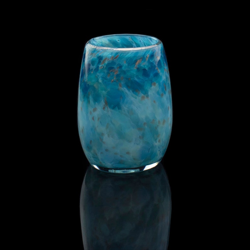 Votive Candle Holder Hand Blown Art Glass in Teal Etsy Canada