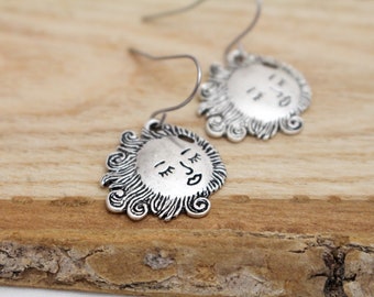 Face of the Wind Charm Earrings - Hypoallergenic Earrings for Sensitive Ears - Surgical Steel Earrings