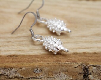 Hedgehog Charm Earrings - Hypoallergenic Earrings for Sensitive Ears - Surgical Steel Earrings