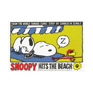 Snoopy Beach Matte Poster - Fun Wall Art, Cartoon Decor, Gift for Kids & Adults, Snoopy Prints, Peanuts Collection, Bedroom Wall Decor