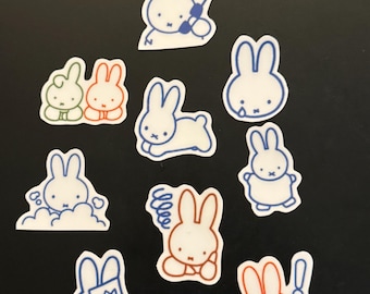 Super Cute Bunny Sticker Set – Waterproof, Matte & Laminated Sheets for Journals, Crafts, Kawaii Rabbit Decals