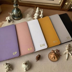 Personalized Leather Passport Holder, Monogram Engraved Passport Cover, Custom Leather Passport Wallet Case Cover, Travel Gift for Him Her