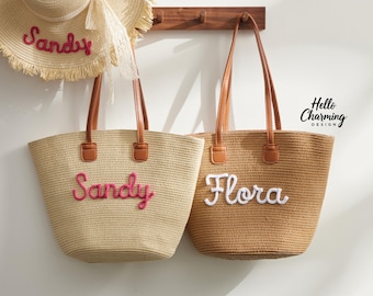 Sacs fourre-tout de plage personnalisés, sac de plage de voyage, cadeau voyage EVJF pour elle, sacs fourre-tout personnalisés. Sacs cadeaux de demoiselle d'honneur, cadeau de faveur de mariage