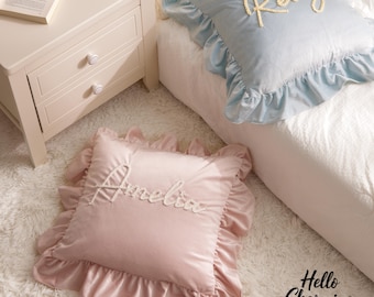 Housse de coussin avec prénom personnalisé, Coussin avec prénom brodé, Cadeau pour nouvelle maison, Cadeau pour couple, Cadeau de pendaison de crémaillère, Décoration d'intérieur