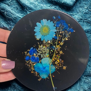 Set of two (2)  custom resin coasters