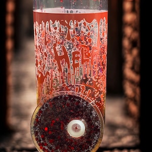 20oz lava drip snow globe tumbler