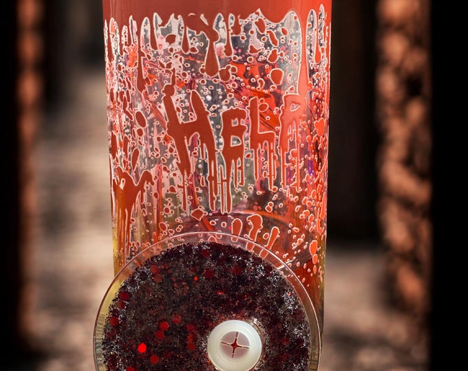 20oz lava drip snow globe tumbler