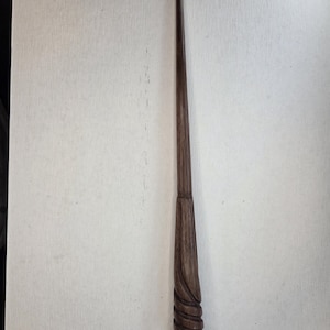Hand carved black walnut wand