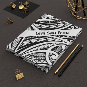 Hardcover Journal: Leai Sau Feau (None of your business) Black and White Design, Personalized Gift, Writing Notebook, Sketchbook