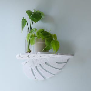 Monstera Leaf Plant Wall Shelf Large 17&quot;