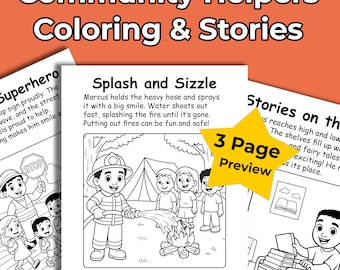 Community Helpers Coloring Pages | Preschool Activity, Stories (PDF)