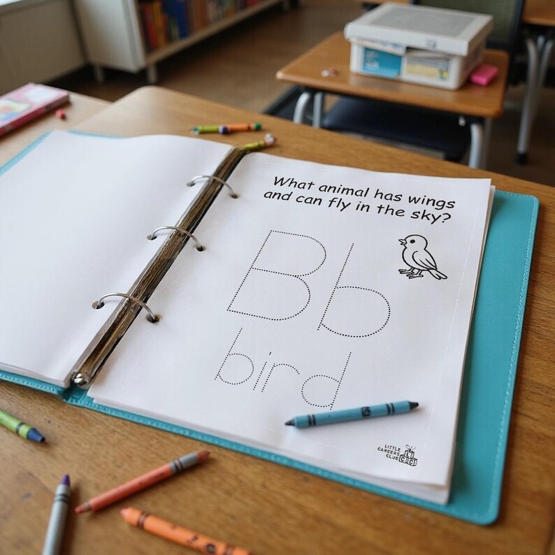 Alphabet Tracing Worksheet | Nature Learning Printable (PDF) - Etsy