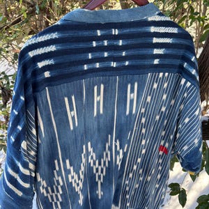 Indigo mudd cloth Kimono Jacket