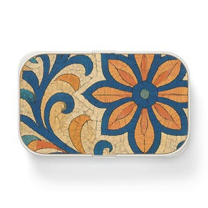 Turkish Mosaic  Bento Lunch Box - Stylish Food Container, Perfect for Work, School, Picnics, Meal Prep, Eco-Friendly