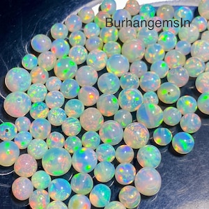 Ethiopian Welo Opal Balls:AAA Grade Drilled Opal Gemstone.