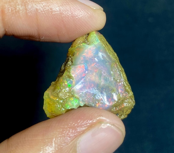 エチオピア オパール 青 ブルー 原石 75ct 標本 鉱石 高品質 《 大きい